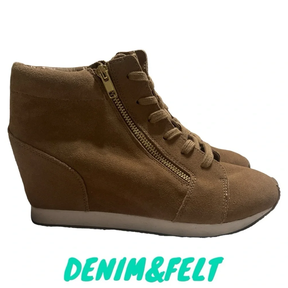 NEW Steve Madden Deirda Taupe Brown Suede Women's Bootie Boots Shoes Sneakers‎